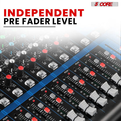 5Core 12-Channel DJ Mixer Console