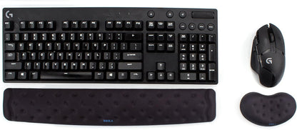 Memory Foam Mouse & Keyboard Wrist Rest Support Pad (Black)